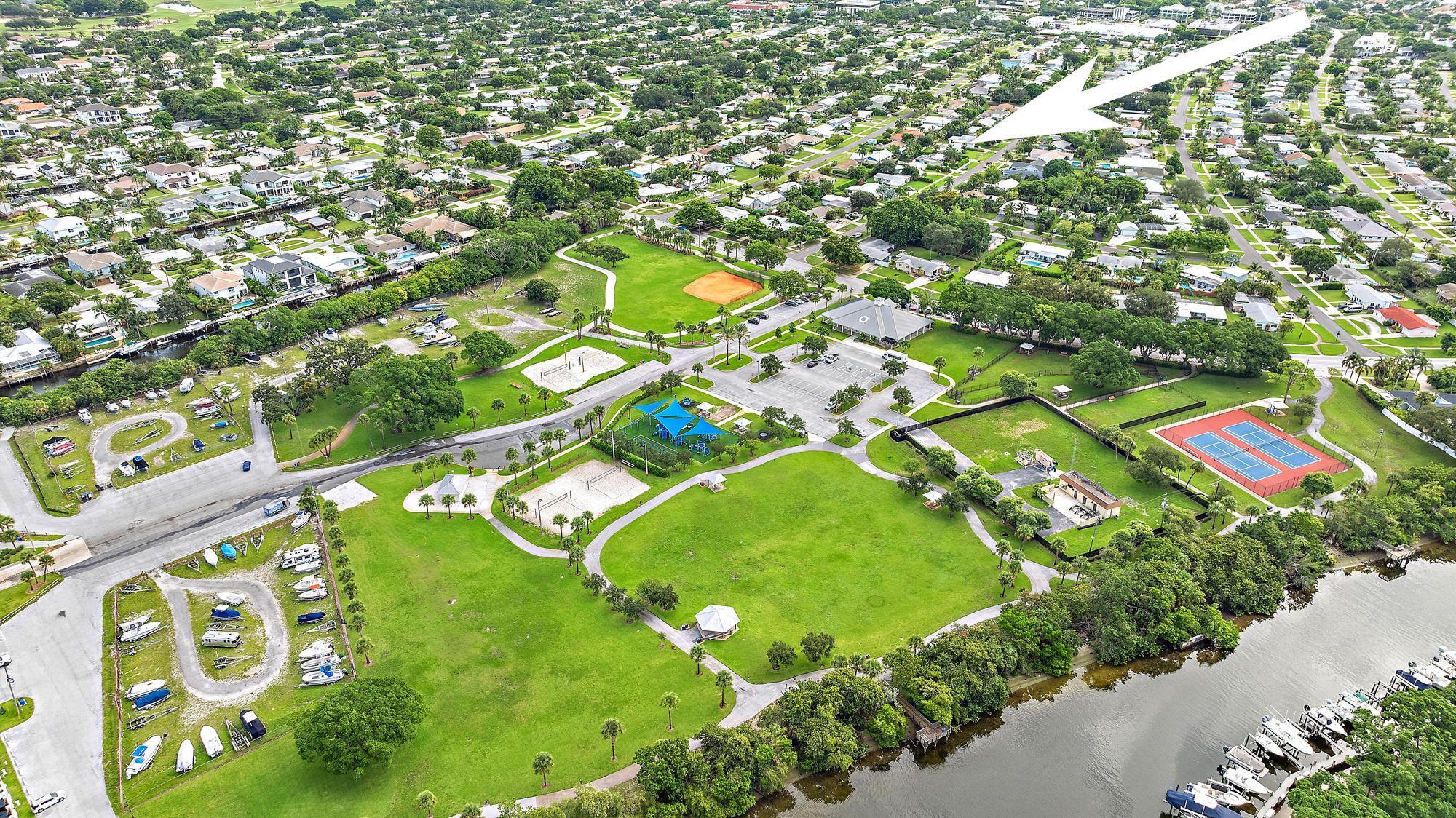 517 Gulf Road North Palm Beach, FL 33408 - Photo 41 of 59 an aerial view of a residential houses with outdoor space and street view