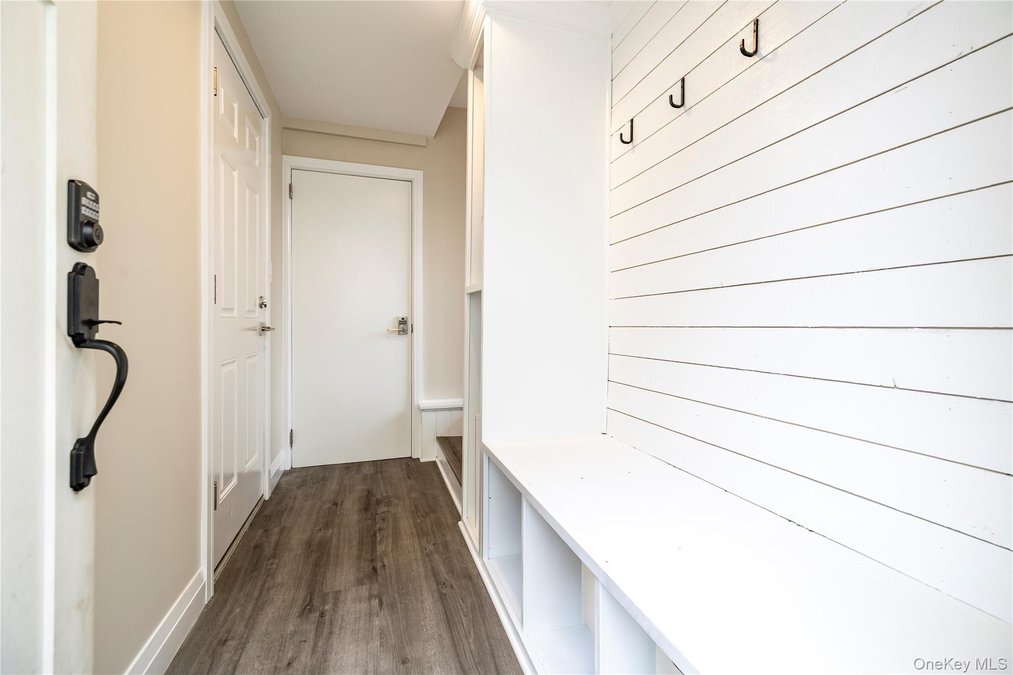 485 Farm Ranch Road West Bethpage, NY 11714 - Photo 25 of 26 This Side Entrance Mudroom with Ship Lap Walls Leads to the Kitchen and Basement