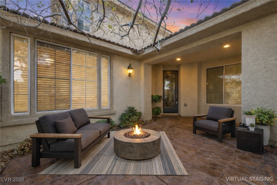 7517 Midnight Rambler Street Las Vegas, NV 89149 - Photo 5 of 68 Virtually Staged gated courtyard before getting to your front door.