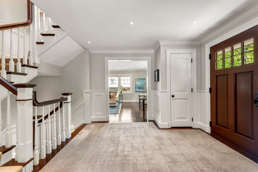 53 Crowninshield Road Brookline, MA 02446 - Photo 17 of 42 a view of a hallway with interior of the house