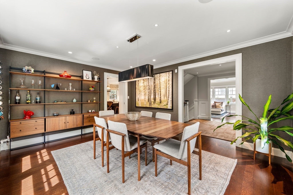 53 Crowninshield Road Brookline, MA 02446 - Photo 20 of 42 a dining room with furniture and window