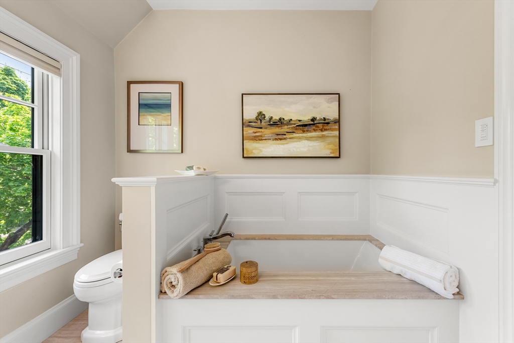 53 Crowninshield Road Brookline, MA 02446 - Photo 27 of 42 a bathroom with a toilet and a tub