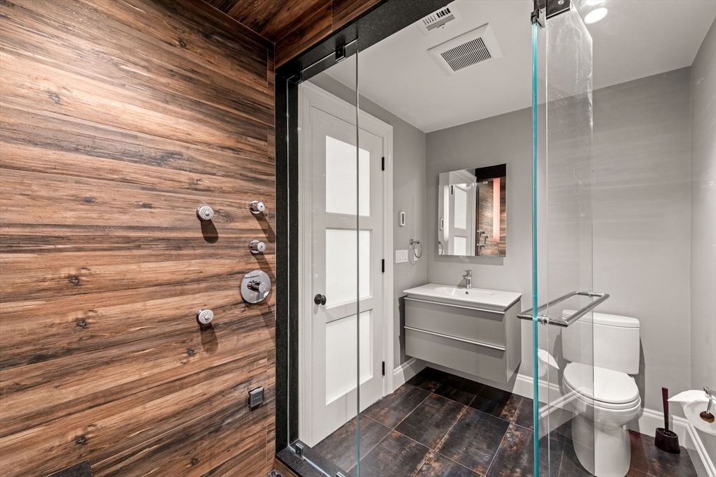 53 Crowninshield Road Brookline, MA 02446 - Photo 41 of 42 a bathroom with a sink a toilet and shower