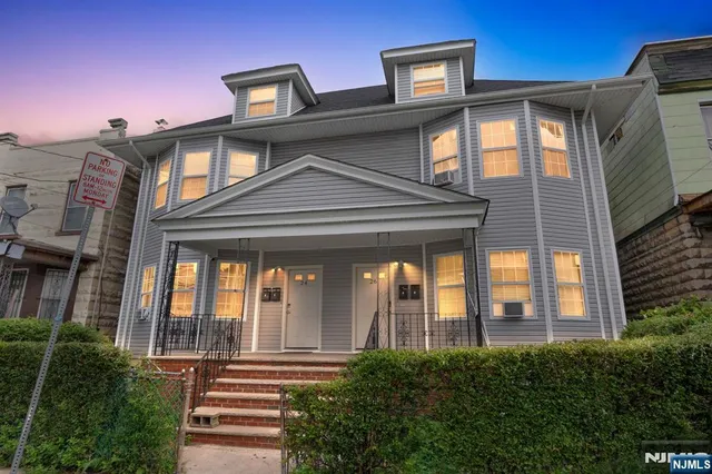 a front view of a house