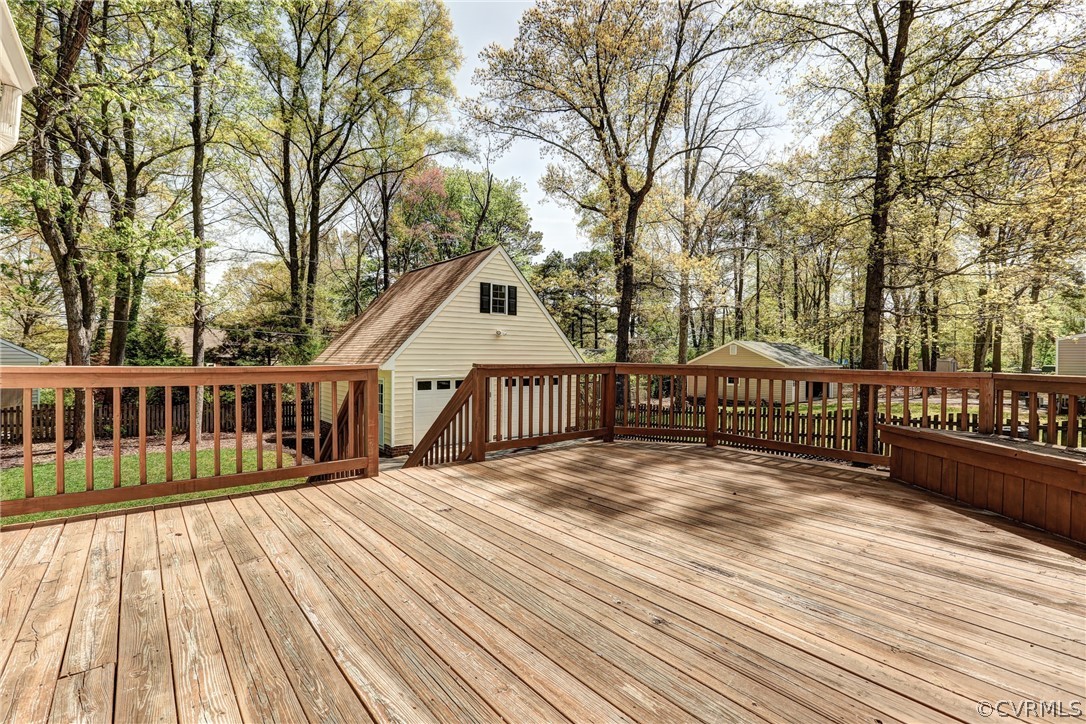 1519 Village Grove Road Henrico, VA 23238 - Photo 31 of 36 a view of a wooden deck and trees