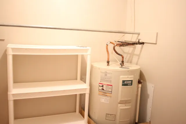 a utility room with a washer and dryer
