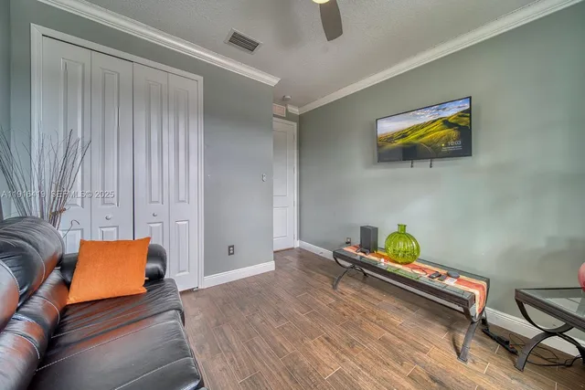 a bed room with a bed and a couch