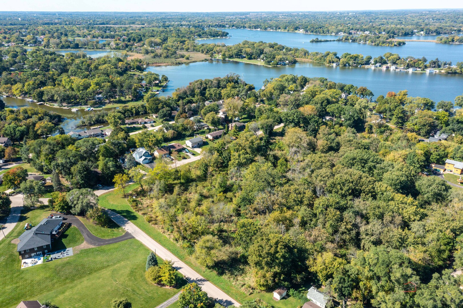 35100 North Indian Trail Ingleside, IL 60041 - Photo 10 of 20 an aerial view of residential houses with outdoor space and river