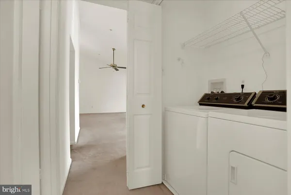 a view of a closet area