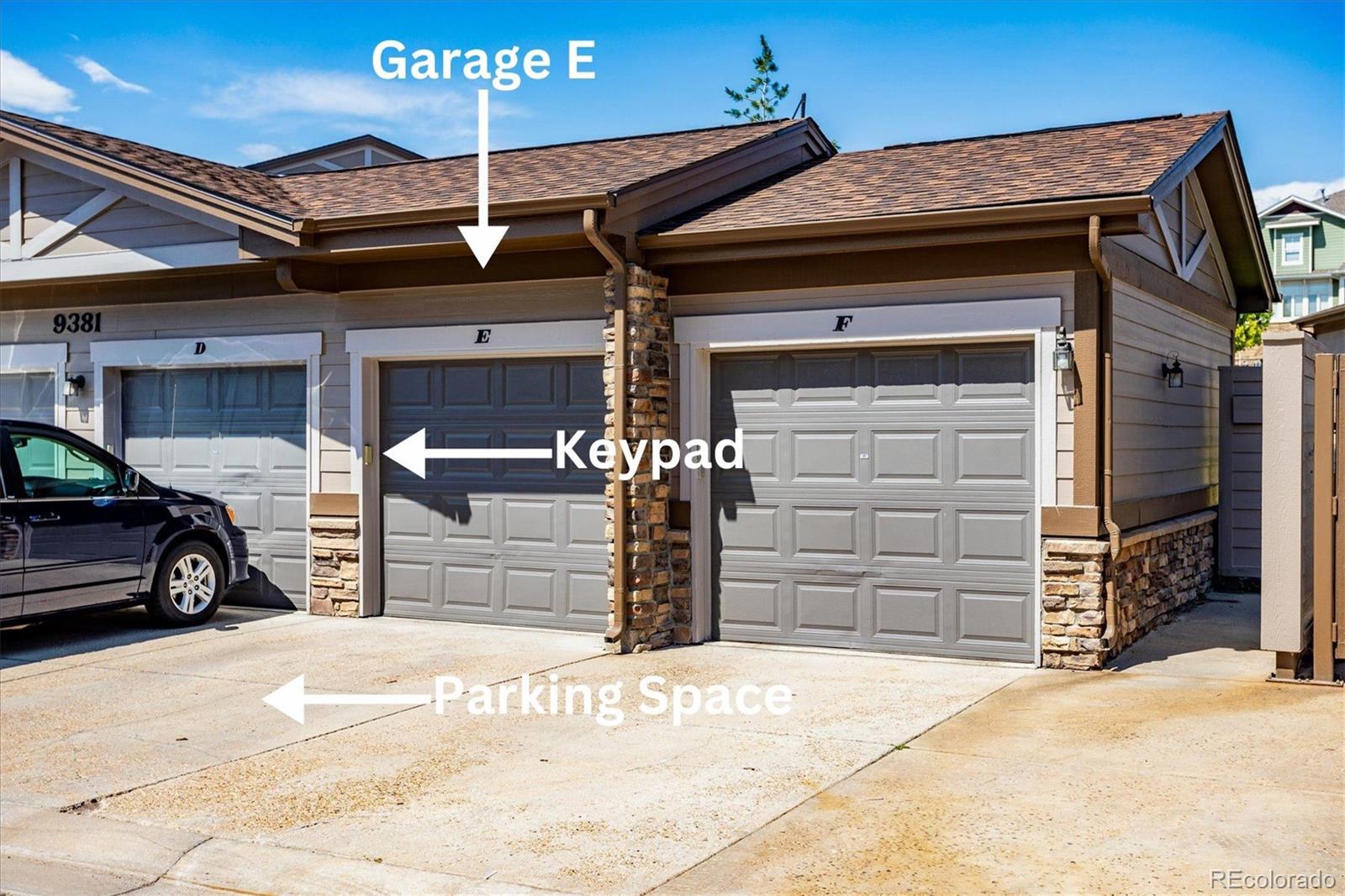 9370 Las Ramblas Court, Unit R Parker, CO 80134 - Photo 29 of 39 a view of a car garage