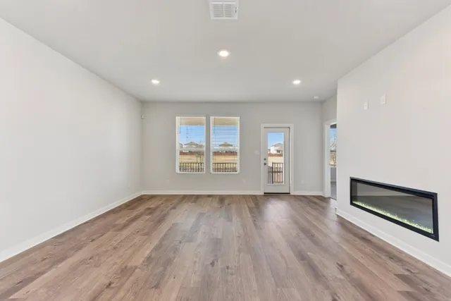 an empty room with a window