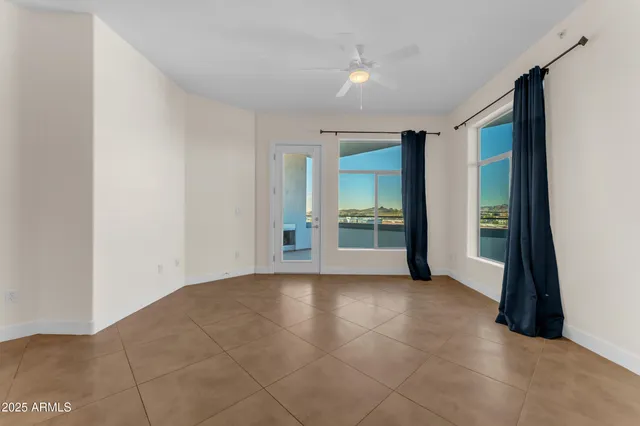 an empty room with window