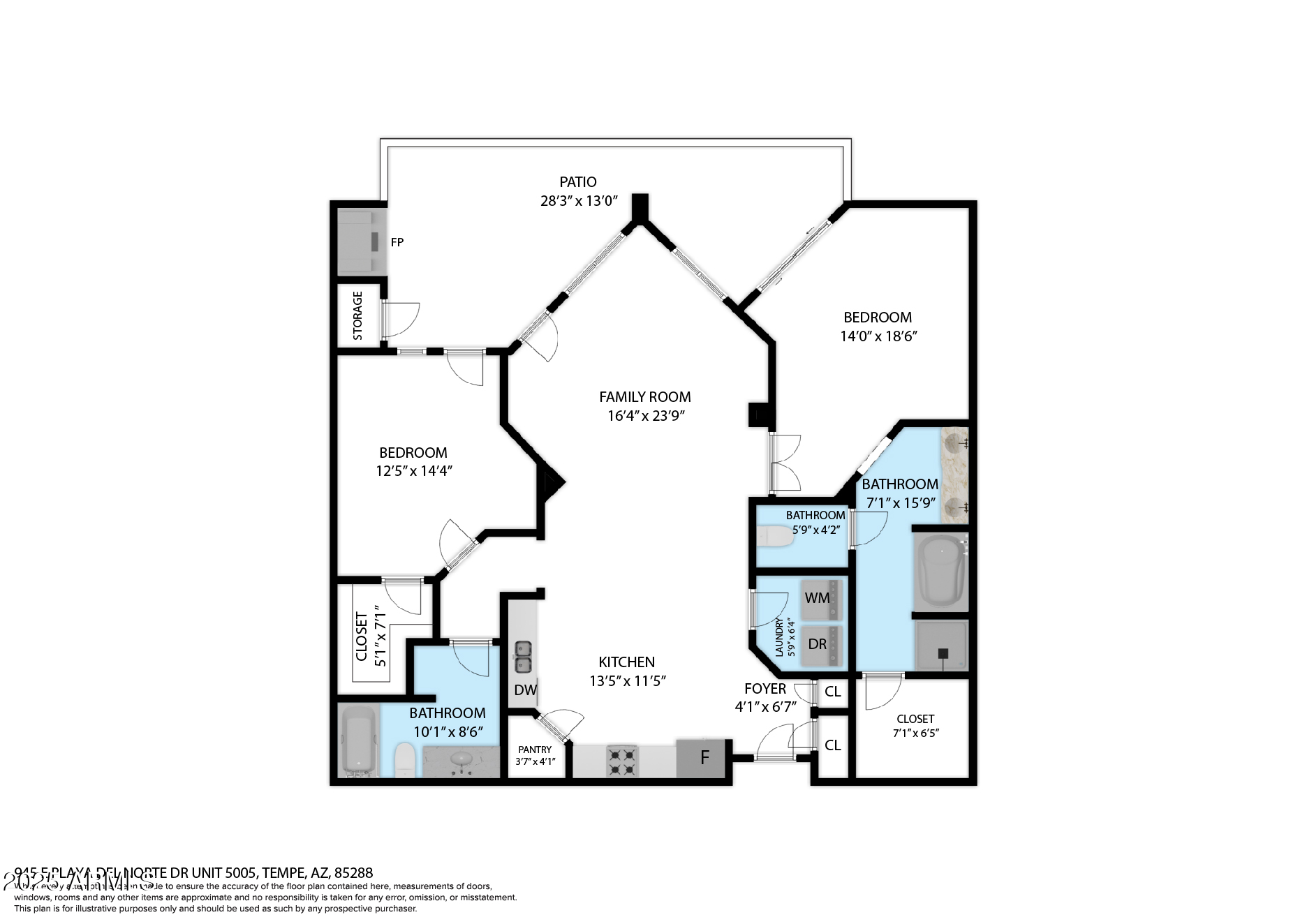 945 East Playa Del Norte Drive, Unit 5005 Tempe, AZ 85288 - Photo 69 of 69 a picture of a floor plan