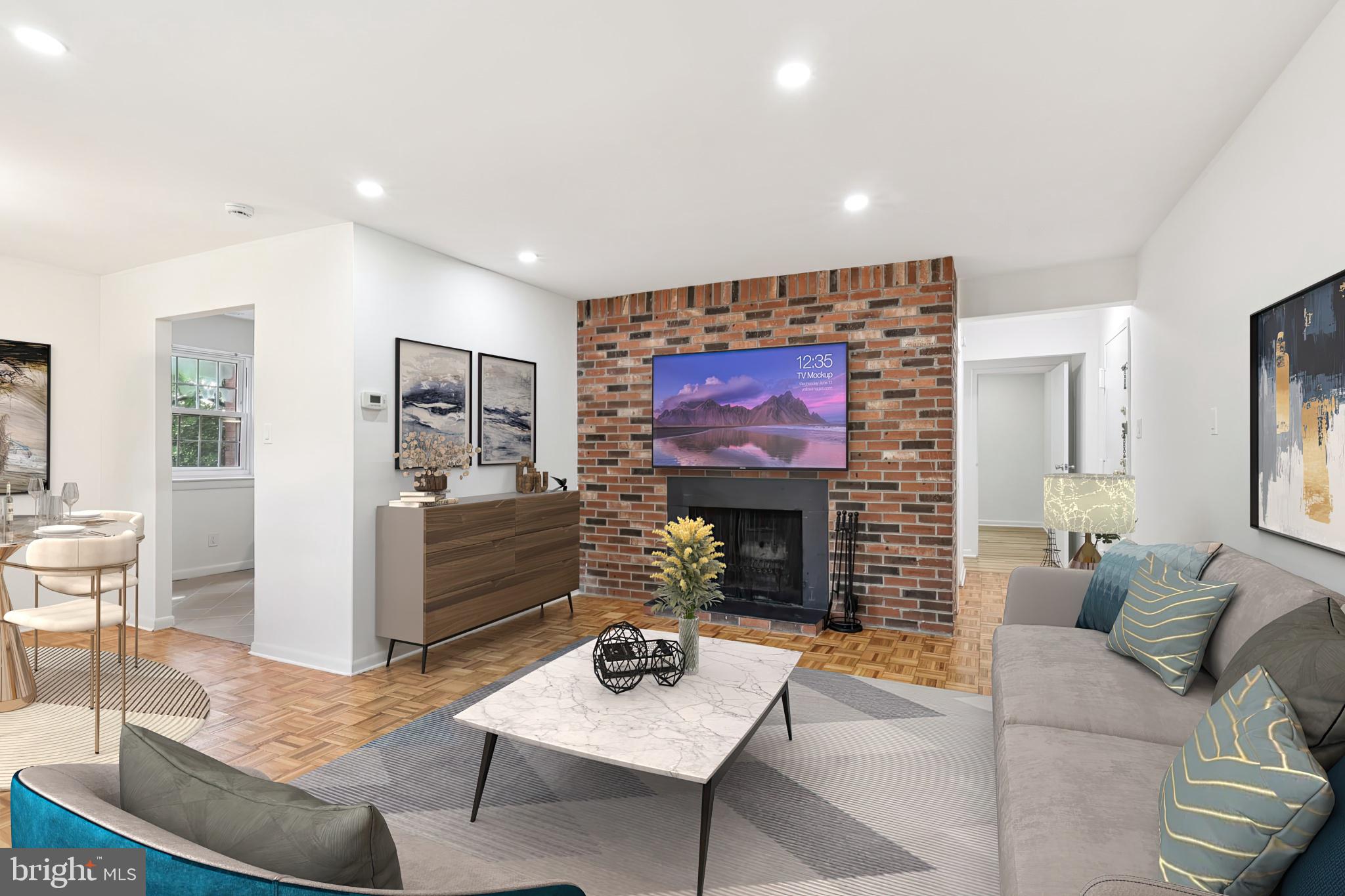 Virtually Staged Living Room