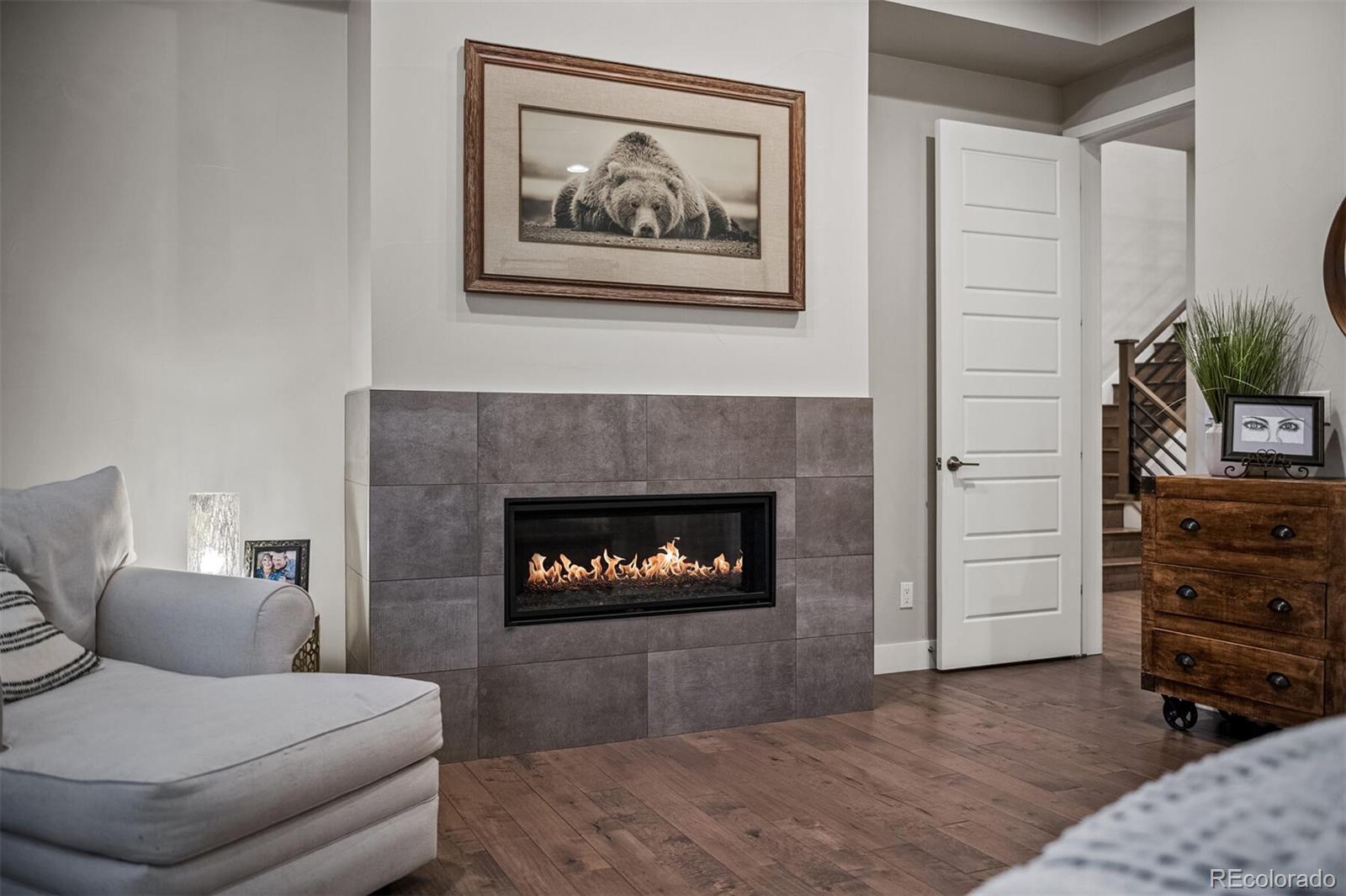 10109 Bellwether Lane Lone Tree, CO 80124 - Photo 19 of 40 a living room with furniture and a fireplace