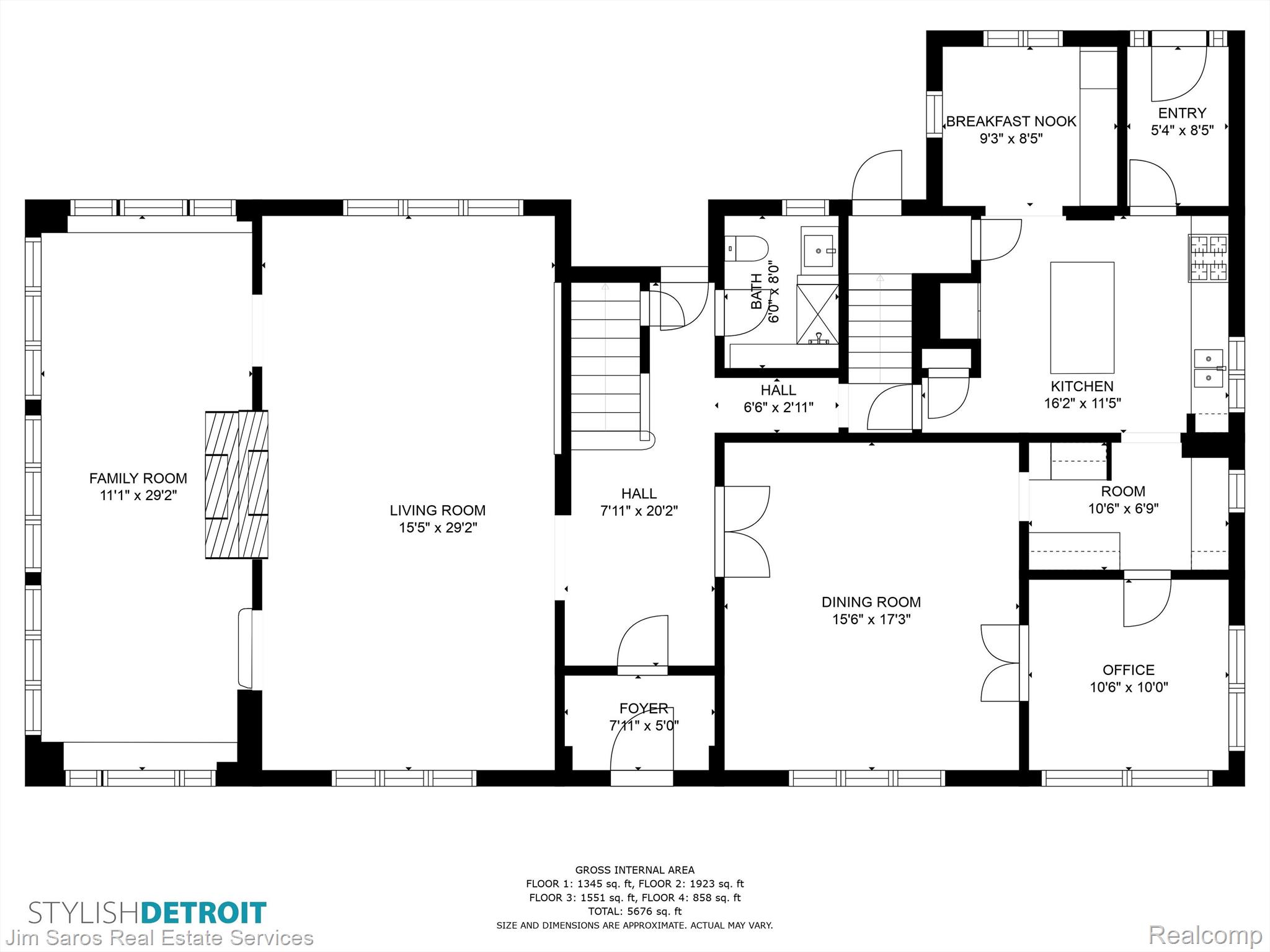 25 Roslyn Road Grosse Pointe, MI 48236 - Photo 30 of 34 1st floor layout