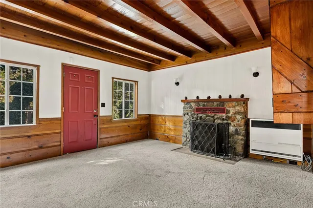 a room with furniture and a window