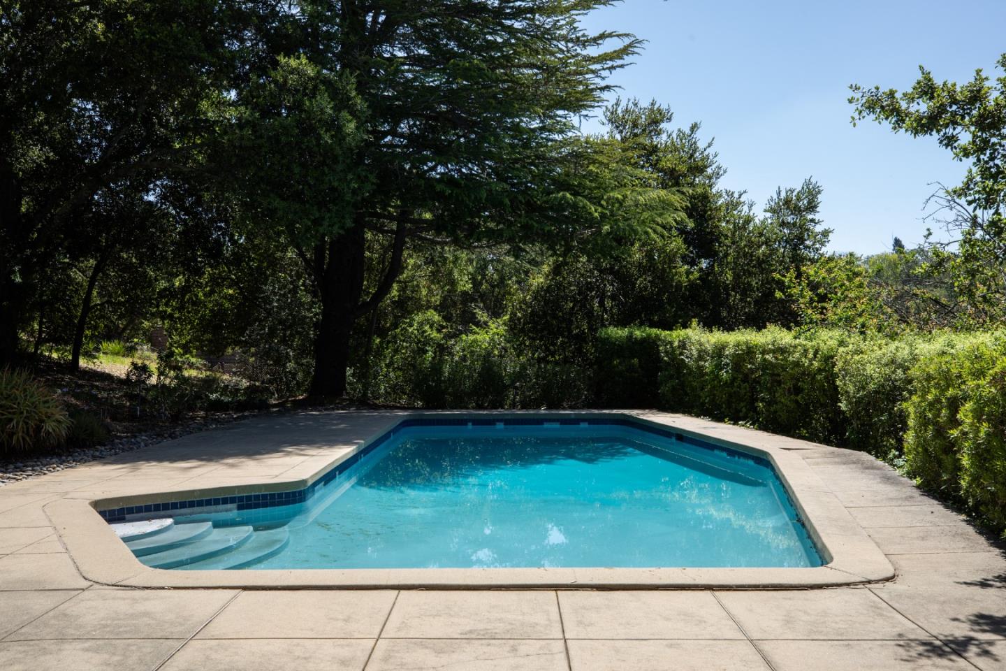 140 Degas Road Portola Valley, CA 94028 - Photo 30 of 31 a view of a swimming pool with a yard