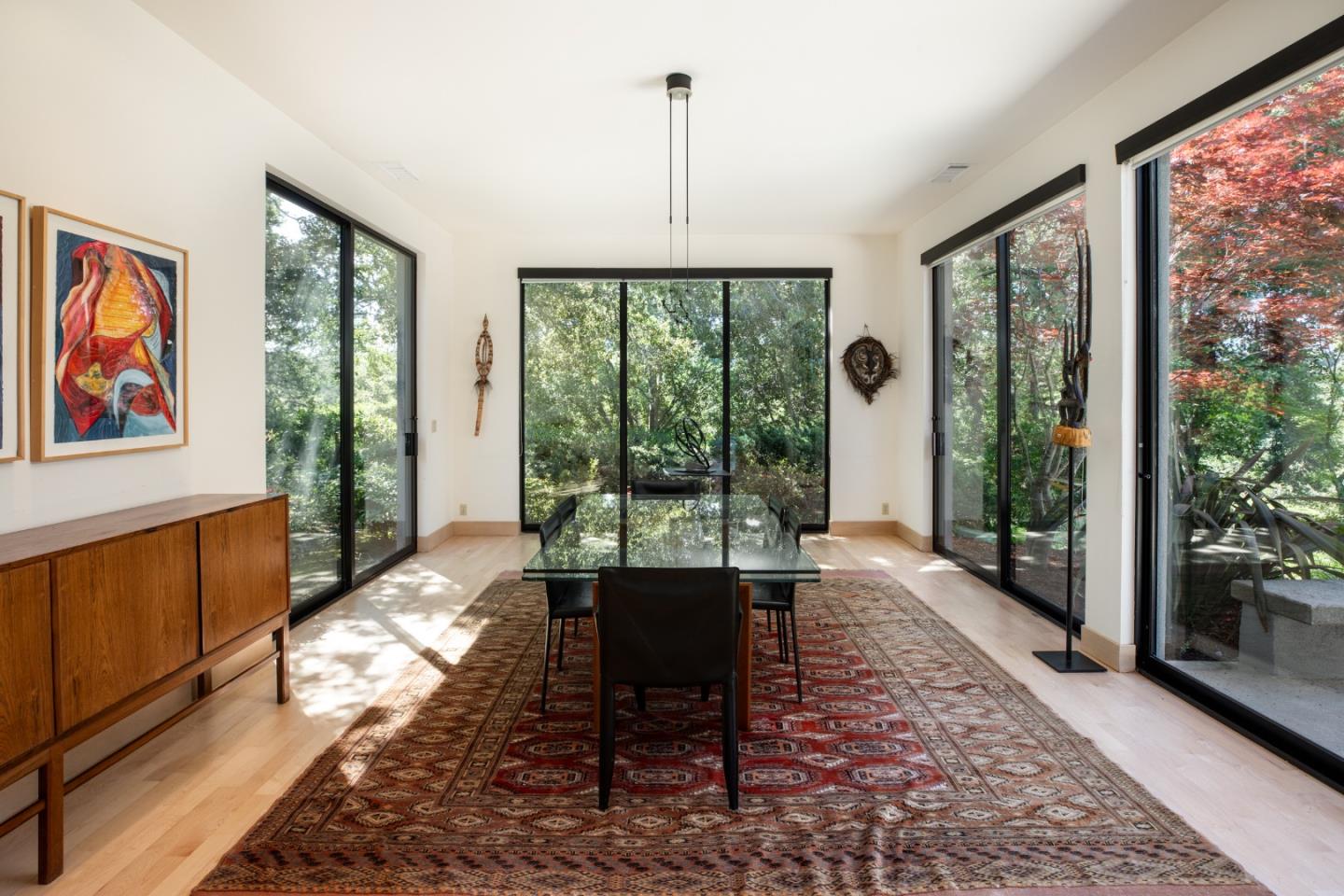 140 Degas Road Portola Valley, CA 94028 - Photo 8 of 31 a living room with furniture and a large window