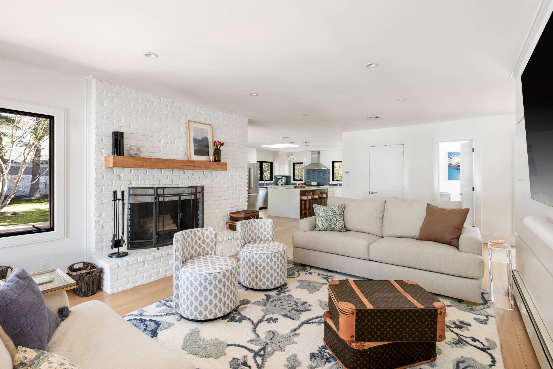 1 High Point Road East Hampton, NY 11937 - Photo 8 of 18 a living room with furniture and a fireplace