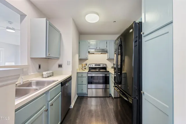 a bedroom with a bed and a closet