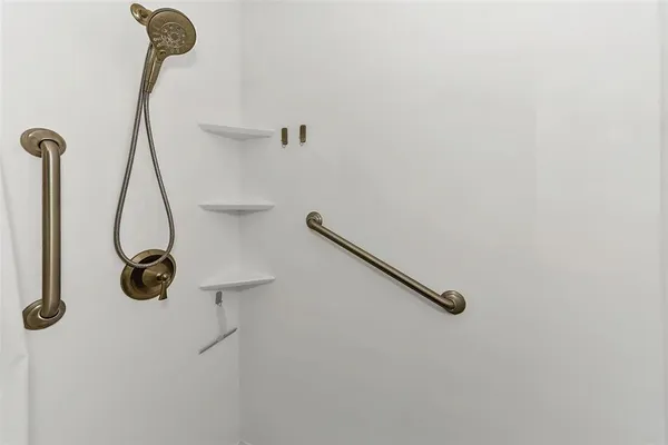 a close view of shower tap