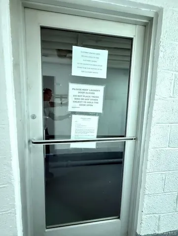 a close view of washer and dryer