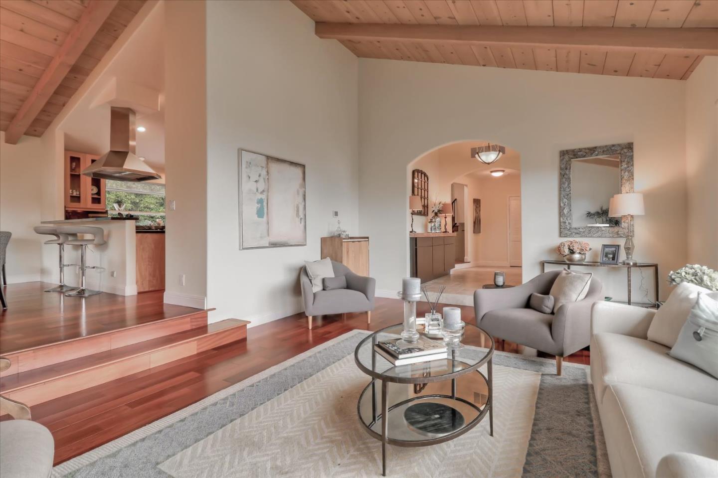 50 Tobin Clark Drive Hillsborough, CA 94010 - Photo 11 of 38 a living room with furniture and a wooden floor