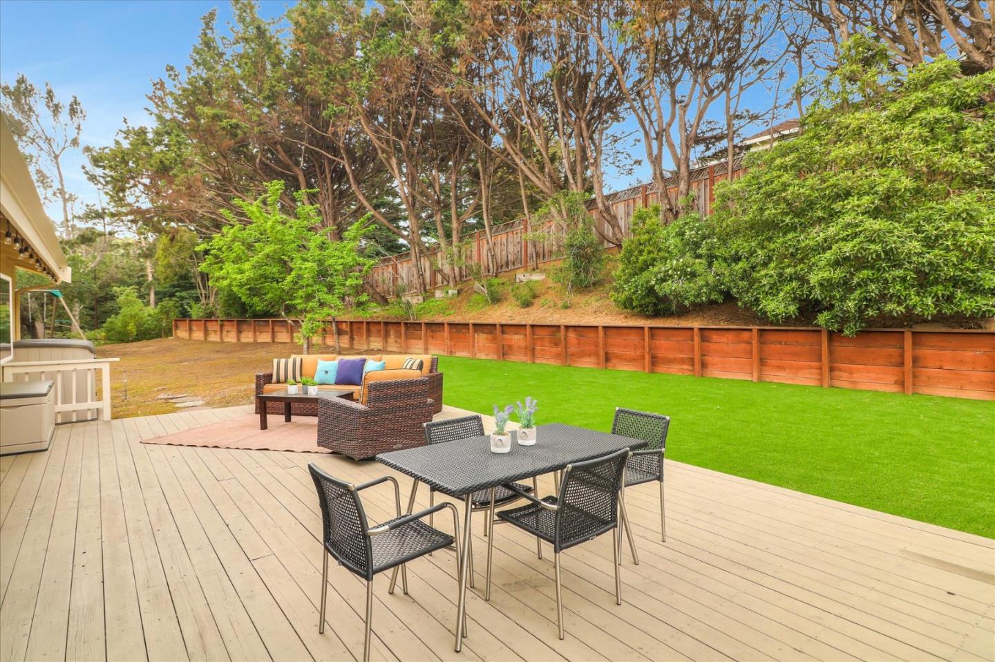 50 Tobin Clark Drive Hillsborough, CA 94010 - Photo 29 of 38 a view of a chairs and table on the wooden floor