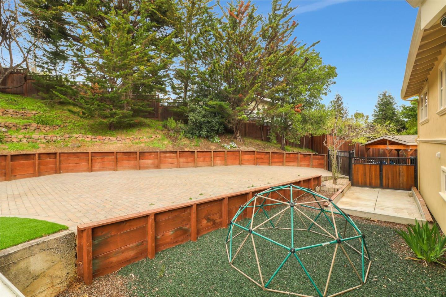 50 Tobin Clark Drive Hillsborough, CA 94010 - Photo 33 of 38 a view of a swimming pool with an outdoor seating and yard