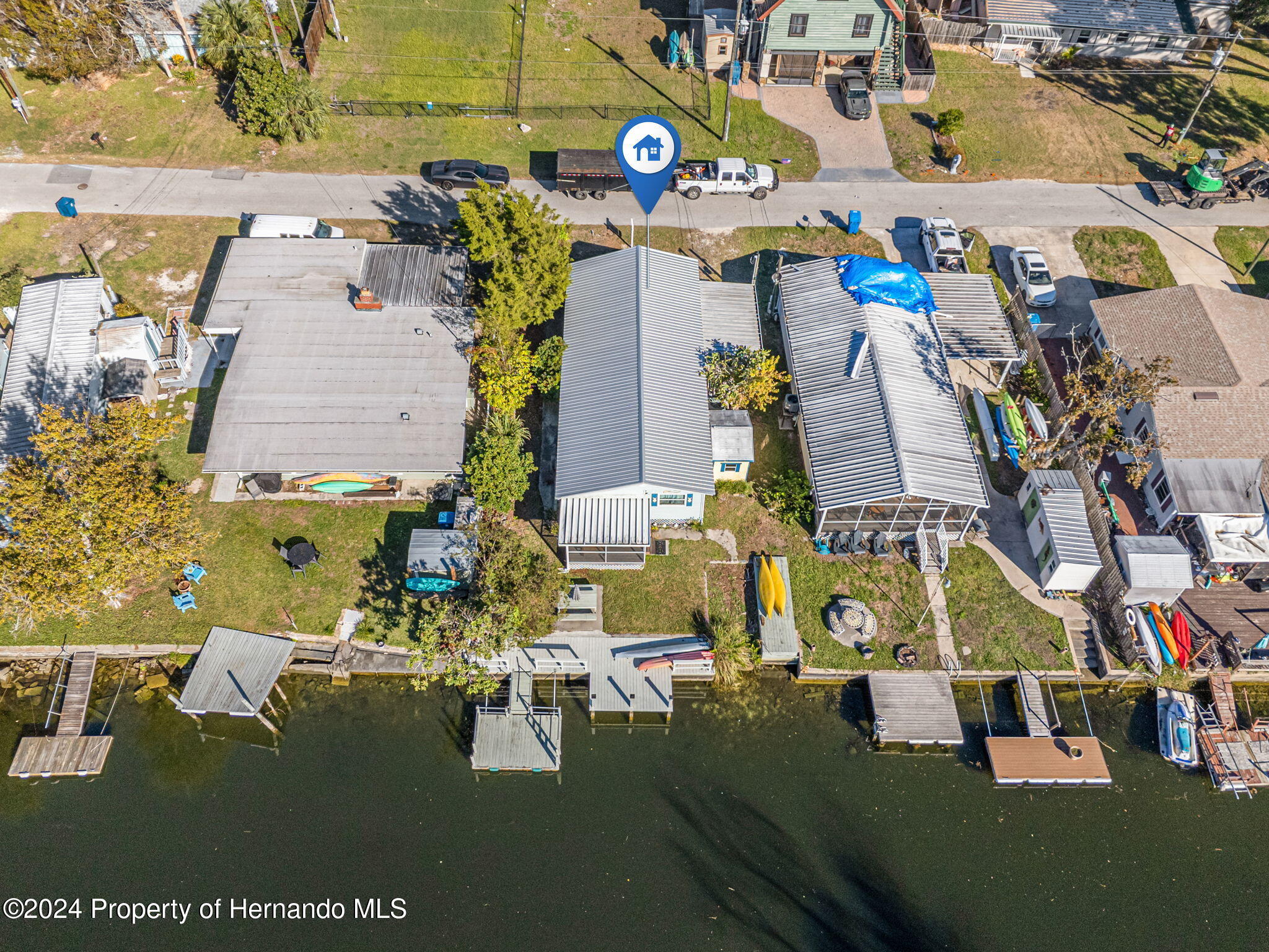 5332 Circle Drive Weeki Wachee, FL 34607 - Photo 24 of 27 an aerial view of houses with outdoor space