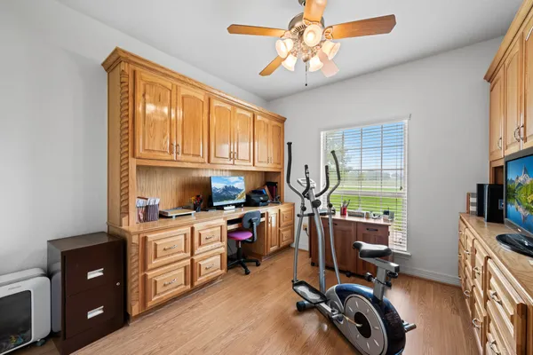 a view of outdoor space with seating area