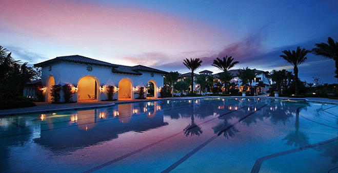 17858 Lake Azure Way Boca Raton, FL 33496 - Photo 34 of 46 Clubhouse pool by night