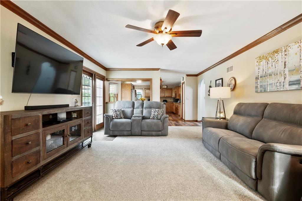 106 Good Luck Lane Mars, PA 16046 - Photo 13 of 33 a living room with furniture and a flat screen tv