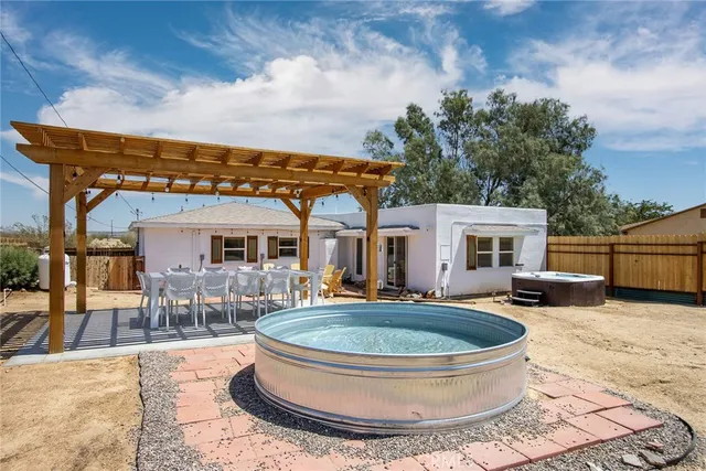 a view of a house with patio
