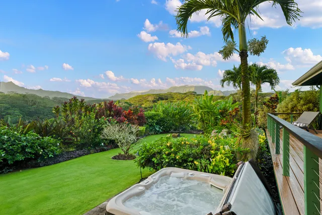 a view of a yard with an outdoor space