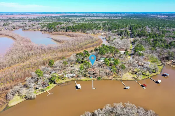a view of a lake with a mountain in the background
