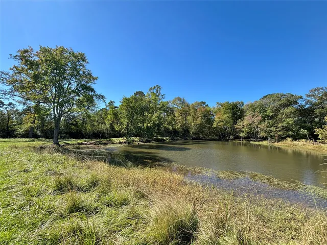 a view of an ocean with a houses