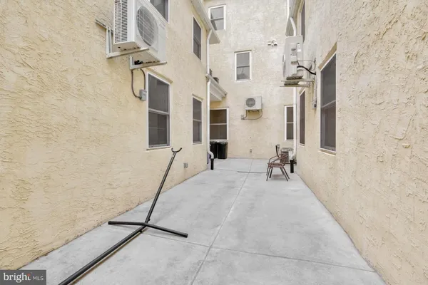a view of an outdoor seating space