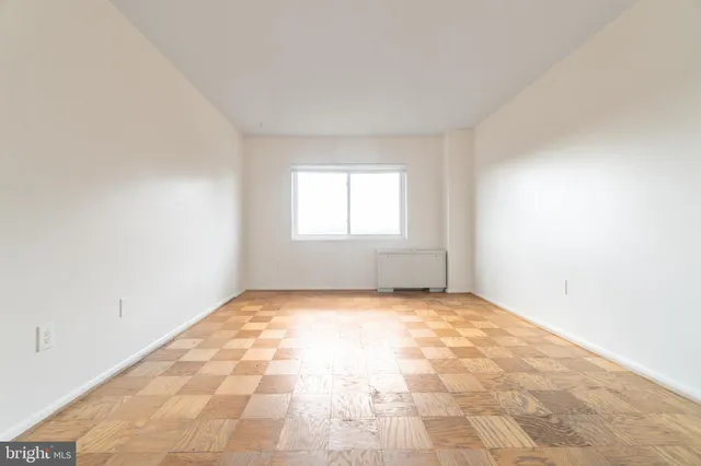 an empty room with window
