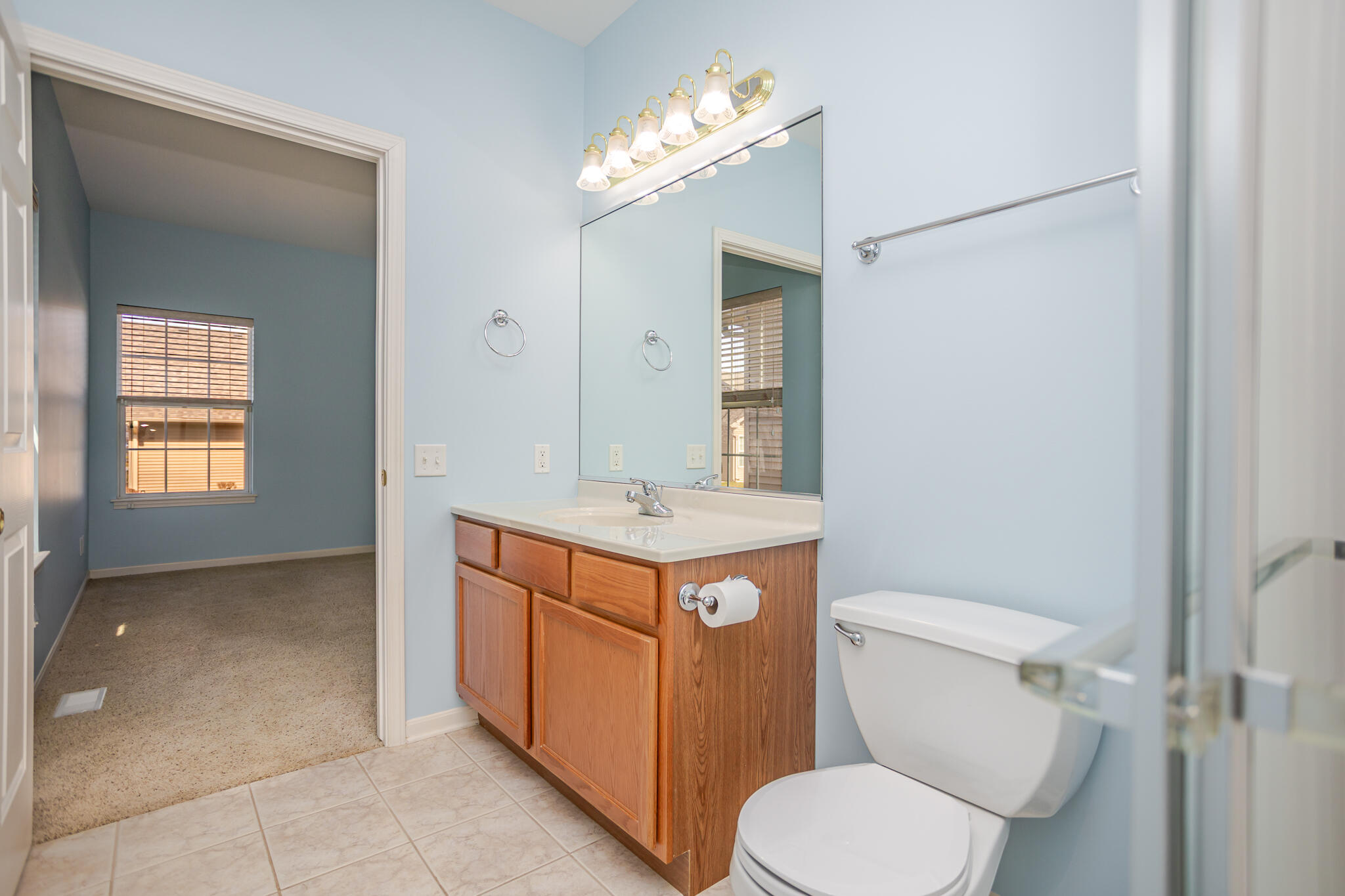 350 Cochran Drive Crown Point, IN 46307 - Photo 23 of 37 a bathroom with a toilet sink and mirror