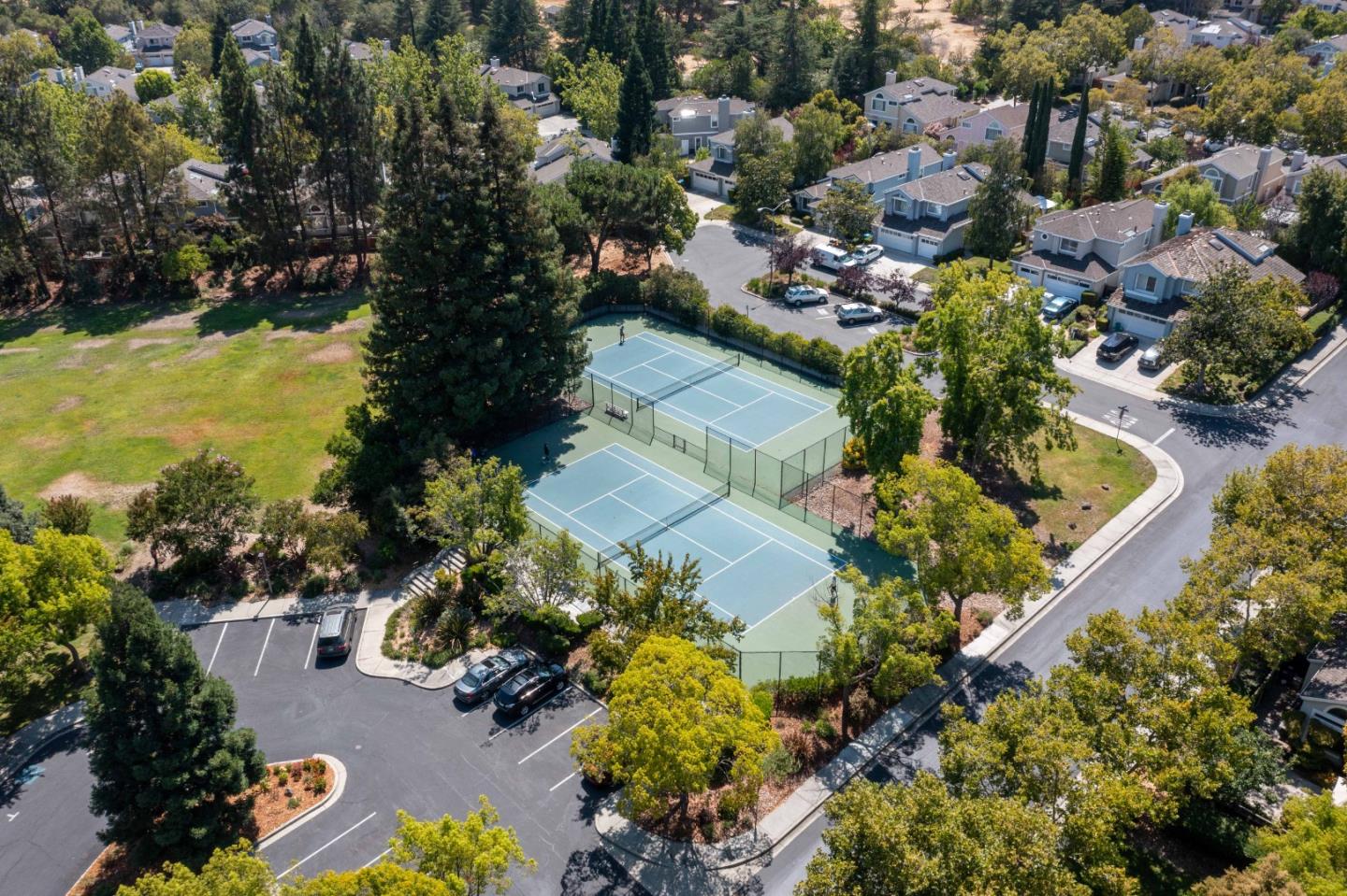 11627 Cedar Spring Court Cupertino, CA 95014 - Photo 48 of 54 an aerial view of a house with a yard and lake view