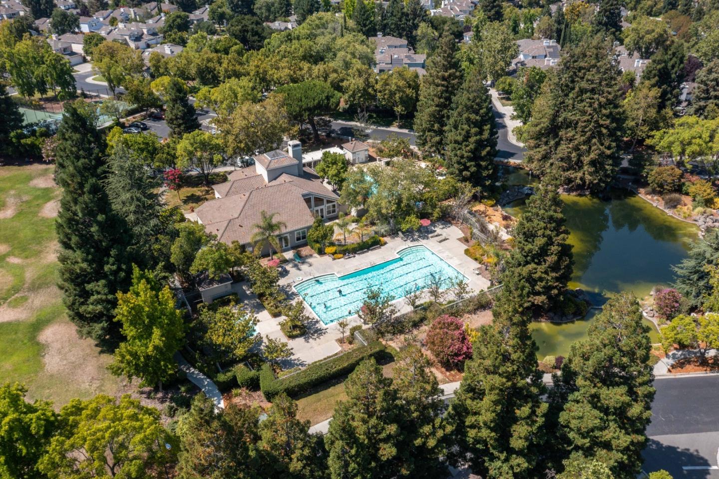 11627 Cedar Spring Court Cupertino, CA 95014 - Photo 50 of 54 an aerial view of residential houses with outdoor space and trees