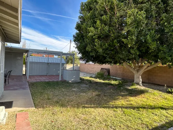 a view of a backyard