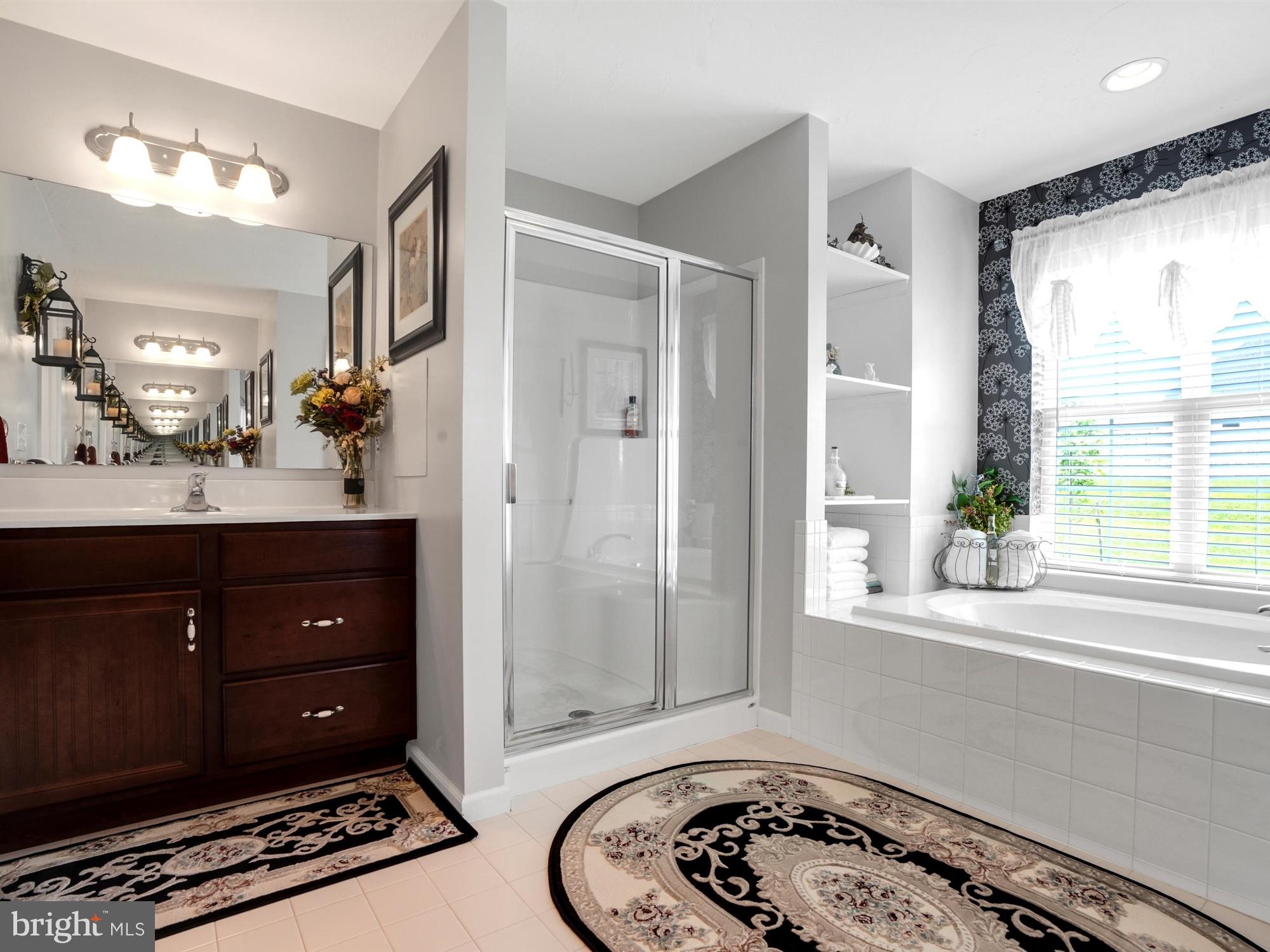 1214 Bair Road Hanover, PA 17331 - Photo 23 of 43 a bathroom with a sink a mirror and a shower