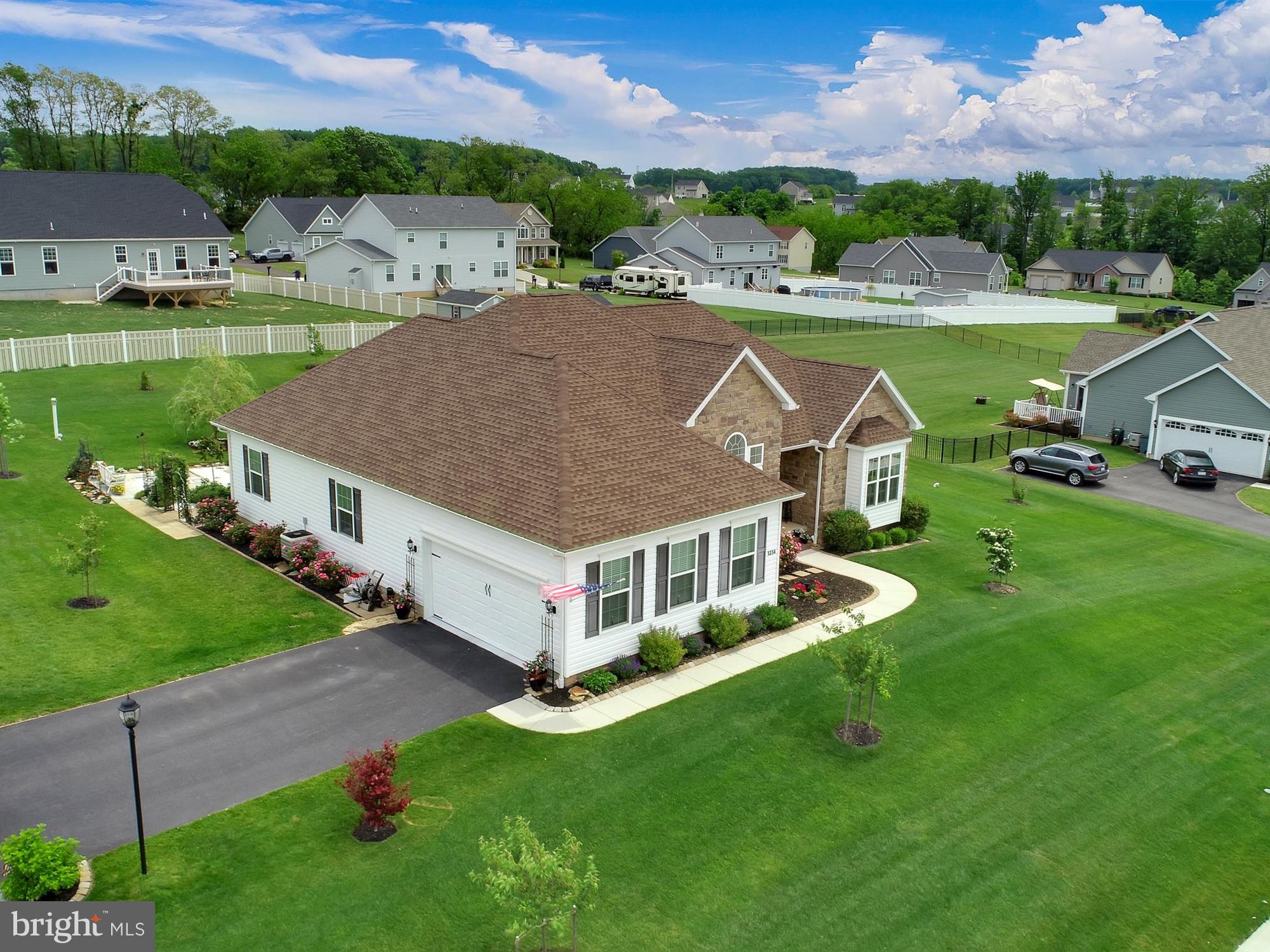 1214 Bair Road Hanover, PA 17331 - Photo 4 of 43 an aerial view of a house with swimming pool and a yard