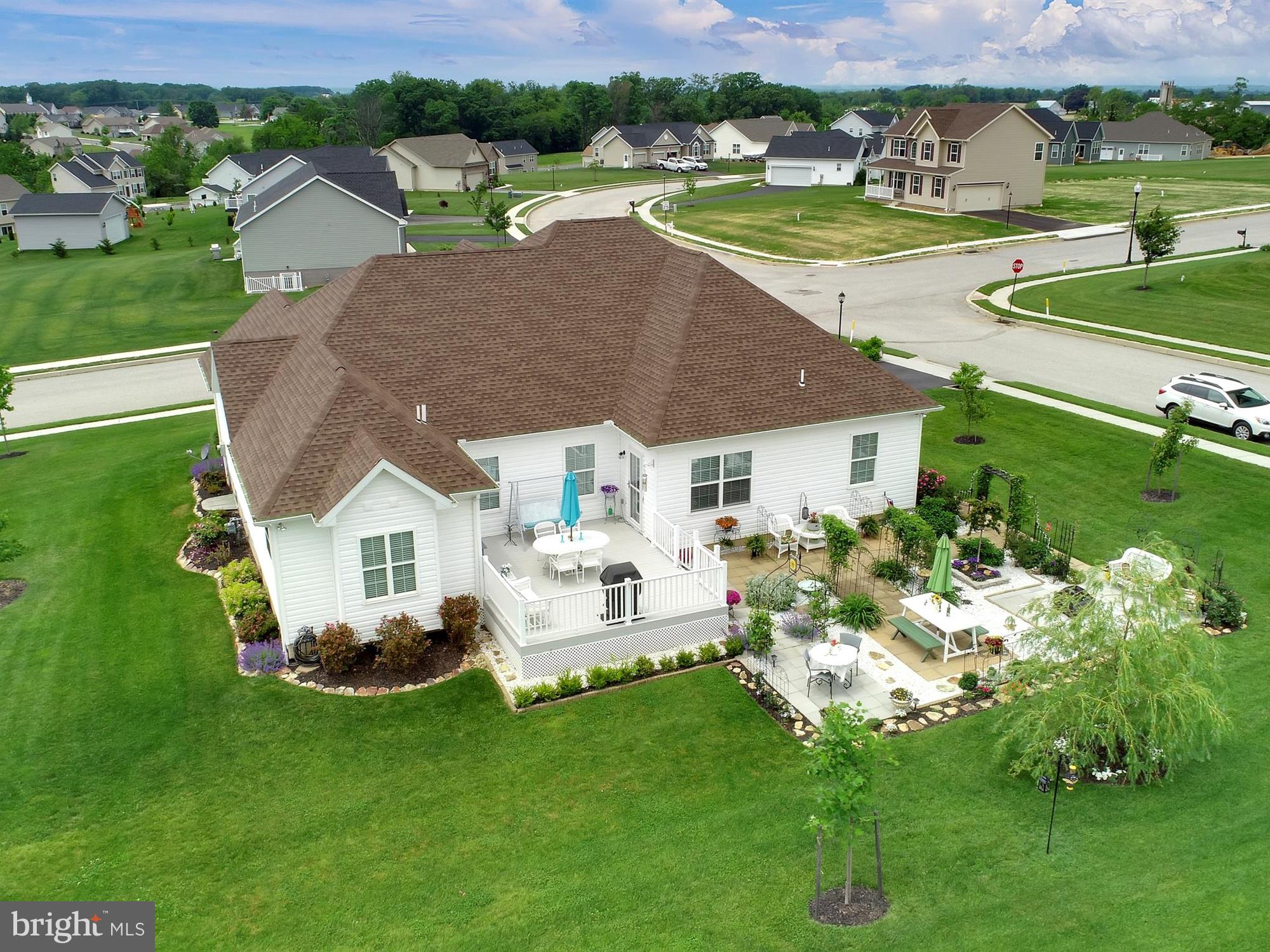 1214 Bair Road Hanover, PA 17331 - Photo 32 of 43 a aerial view of a house with swimming pool and a yard