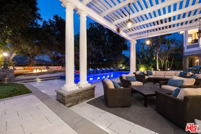 a view of an outdoor seating space