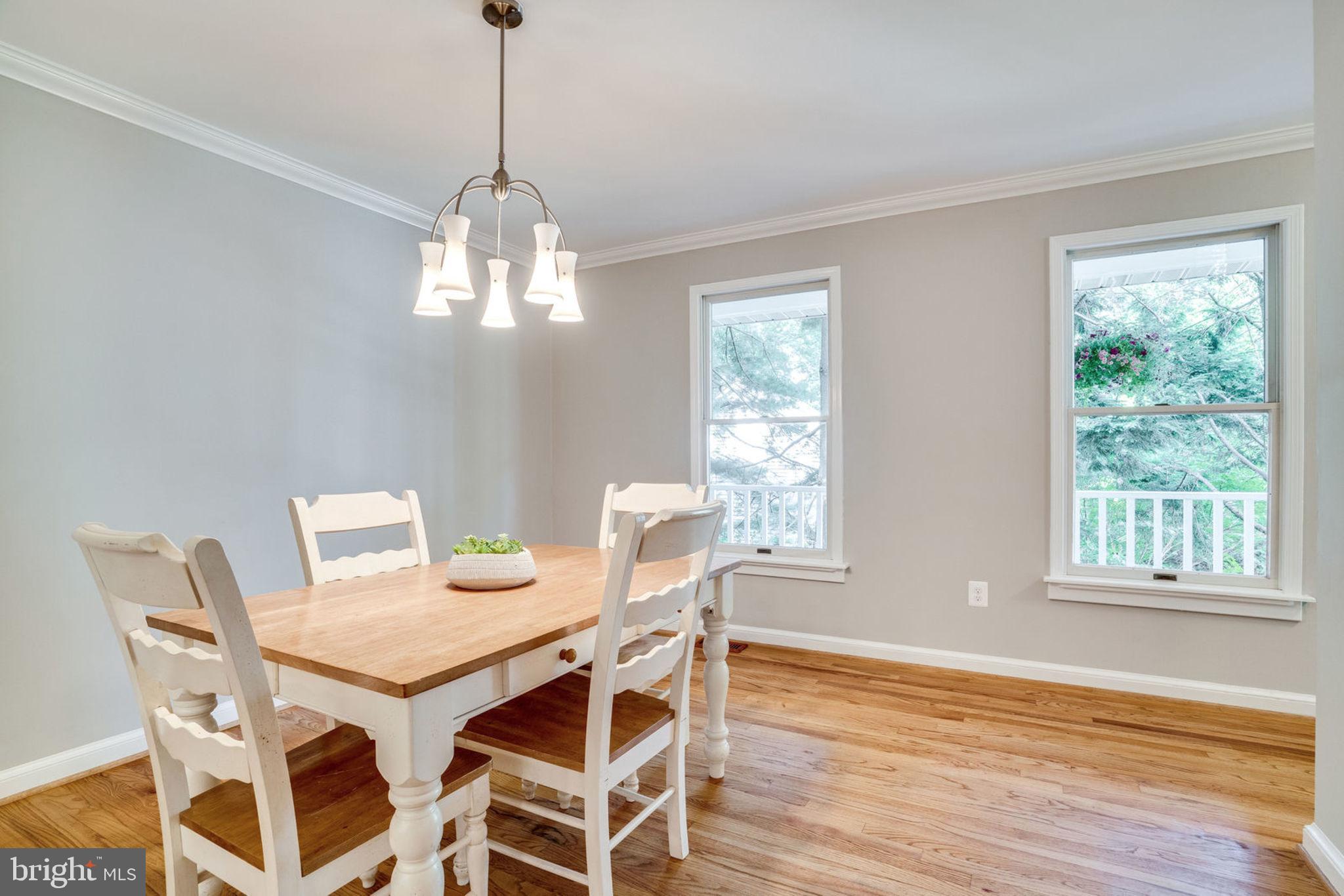 2546 23rd Road North Arlington, VA 22207 - Photo 10 of 43 Dining room, full of natural light & new lighting