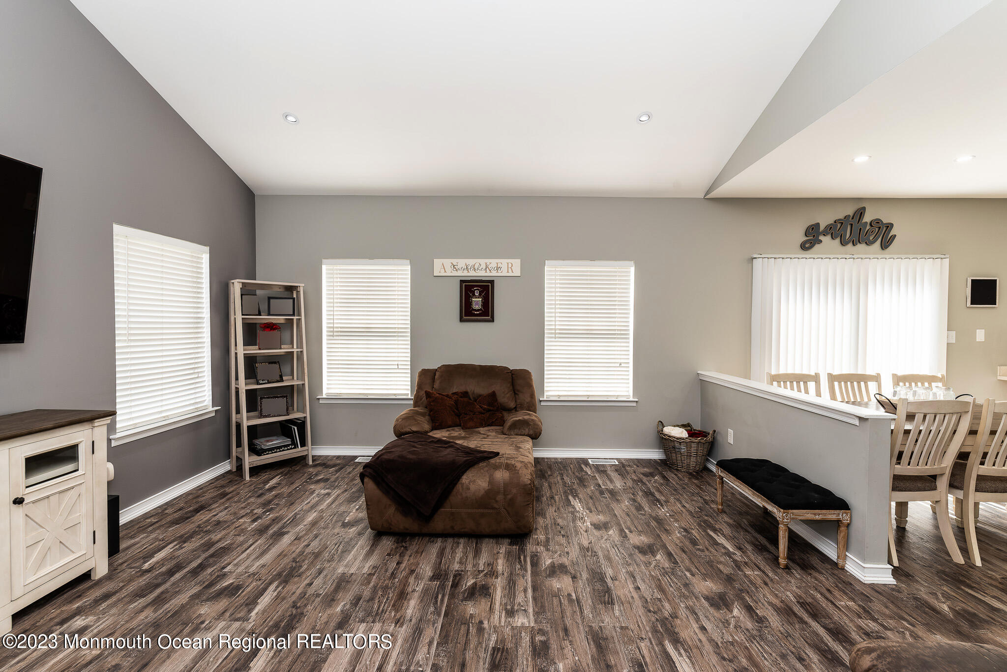 1 Overlook Place Bayville, NJ 08721 - Photo 15 of 66 a living room with furniture and a flat screen tv